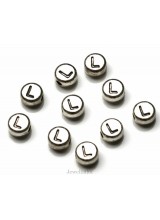 NEW! 1 Letter L Quality Silver Plated Round Alphabet Bead 7mm ~ Ideal For Occasion Name Bracelets, Card Making & Other Craft Activities